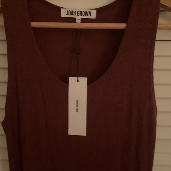 Joah Brown Flexrib Dress Oxblood Small NWT - Picture 3 of 4